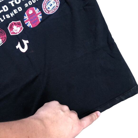 TRUE Religion T Shirt Buddha World Tour Large - Picture 8 of 13